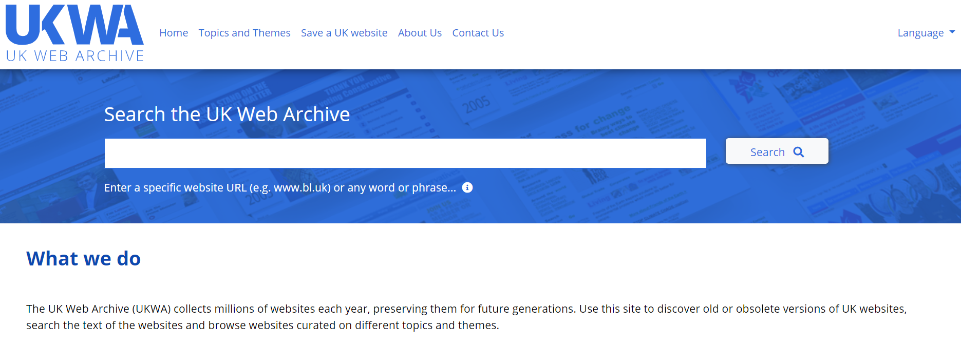 UK Web Archive
