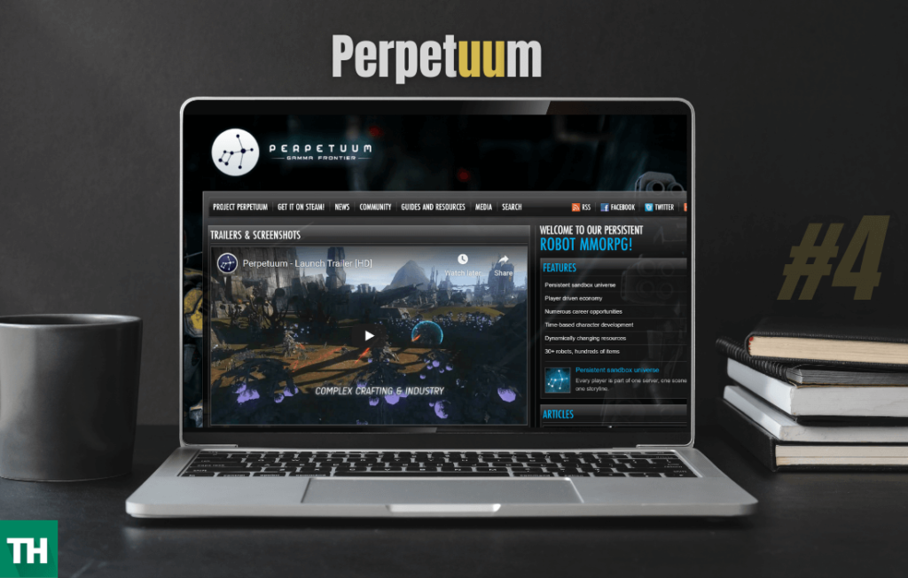 perpetuum Game on a laptop eve online alternative